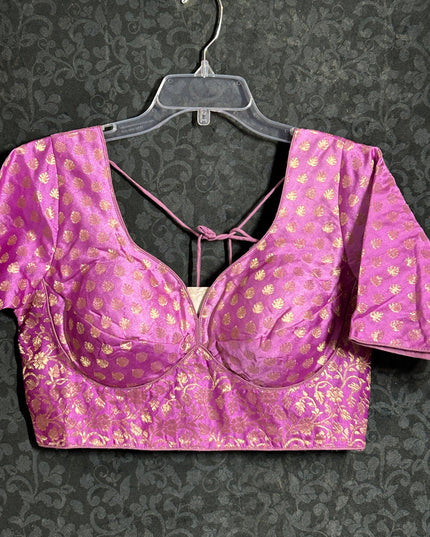 Jacquard silk blouse : light purple ( vegan silk)