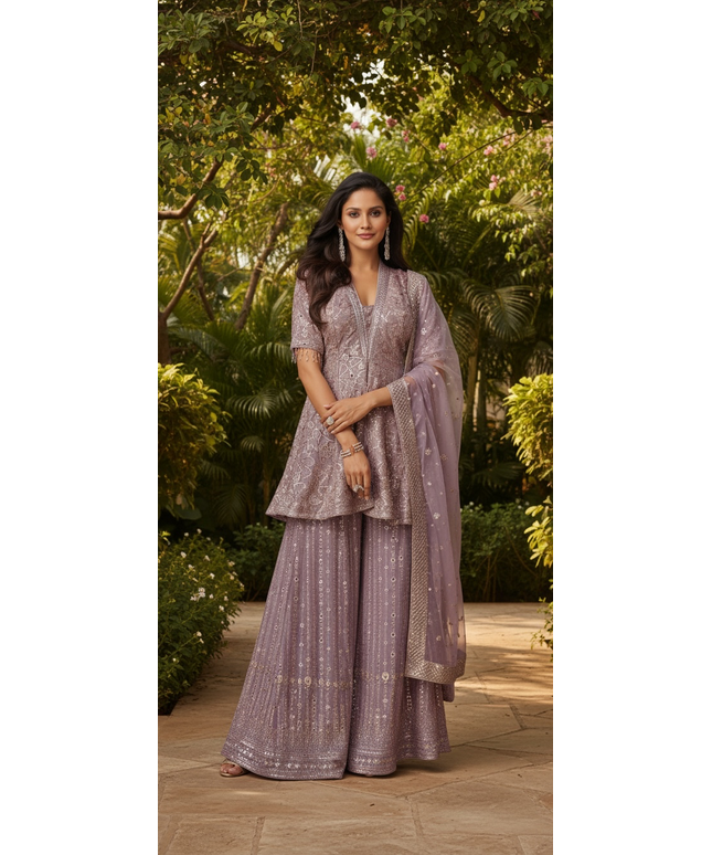 Veda : designer sharara suit