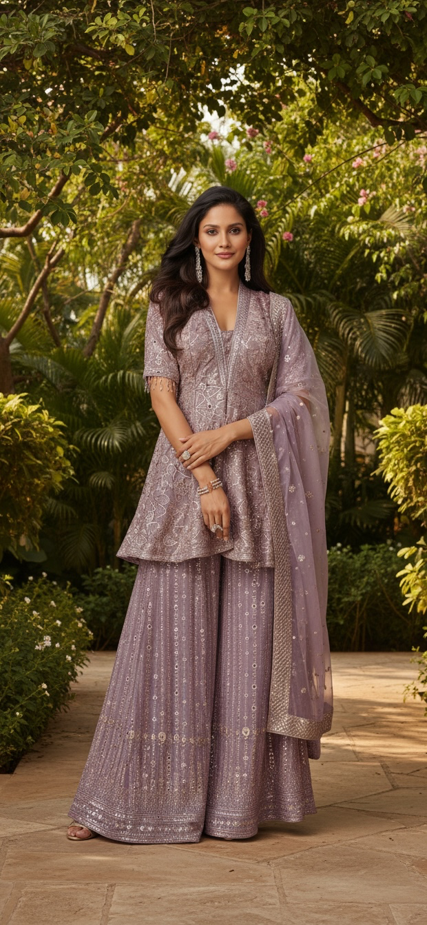 Veda : designer sharara suit