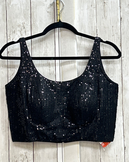 Black sleeveless blouse
