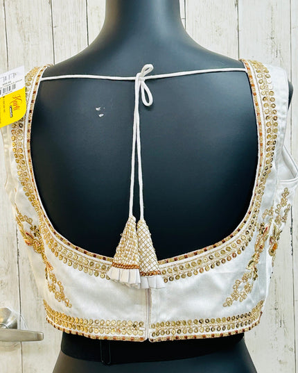 Silk blouse with heavy embroidery work