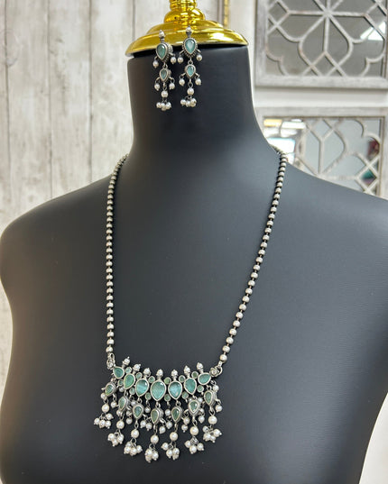 Oxidized necklace set by Kurti Connection USA