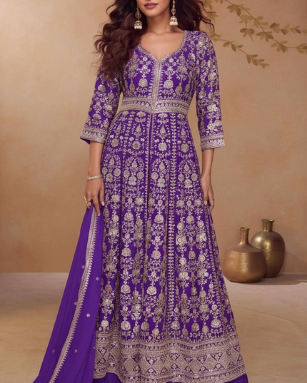 Seerat: Indo western long gown - Anarkali