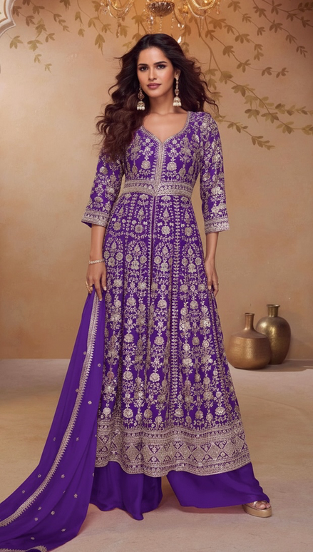 Seerat: Indo western long gown - Anarkali
