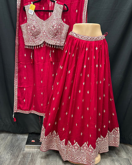 Dark pink lehenga Choli set