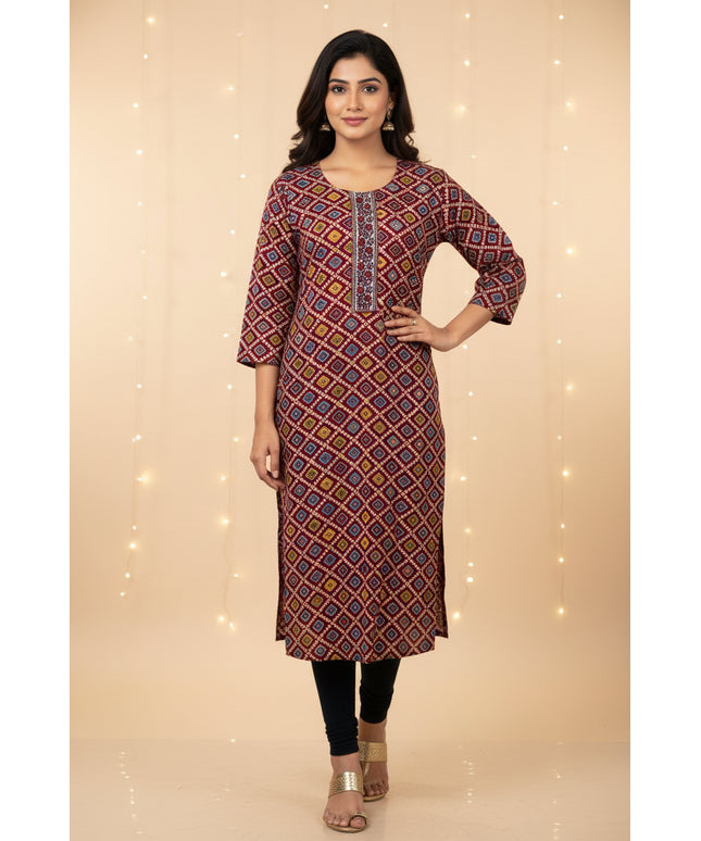 Bandhani print Kurti