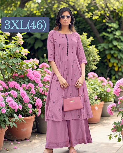 Summer Cotton Kurti plazzo set