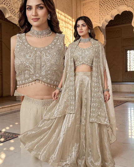 Golden plazzo set
