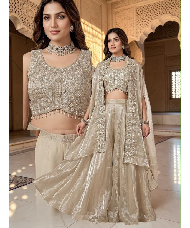 Golden plazzo set