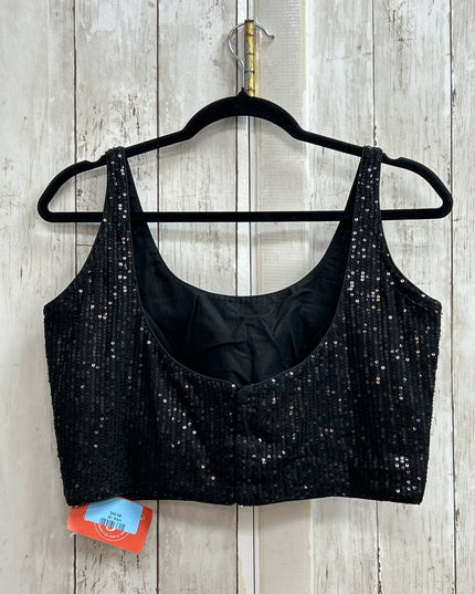 Black sleeveless blouse