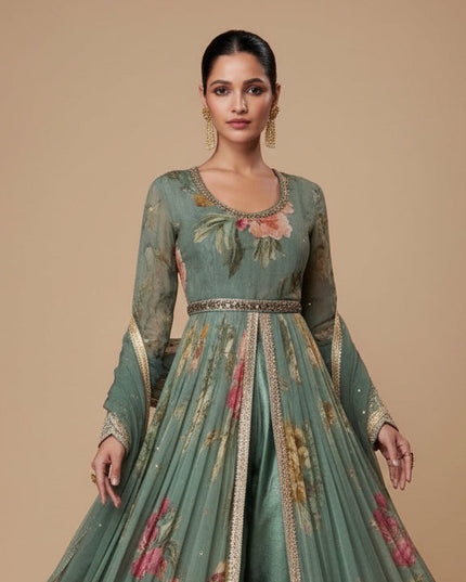 Chiffon Long Kurti set | Long gown