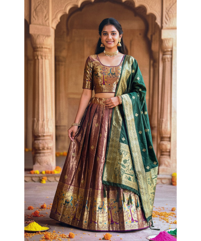 Pattu Lehenga for teenagers