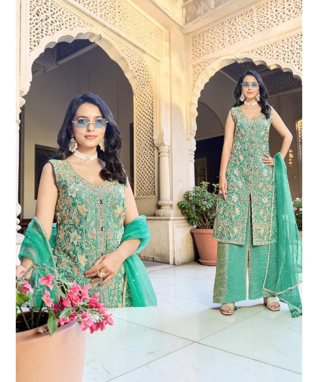 Tissue silk plazzo set