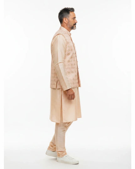 Silk kurta pajama with jacket