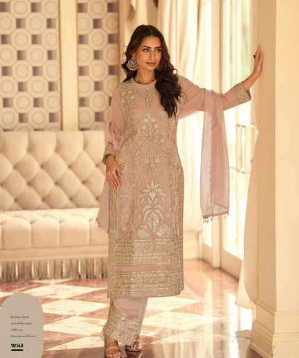 Wedding guest collection : Rishta : Pearl embroidery work suits by Kurti Connection USA