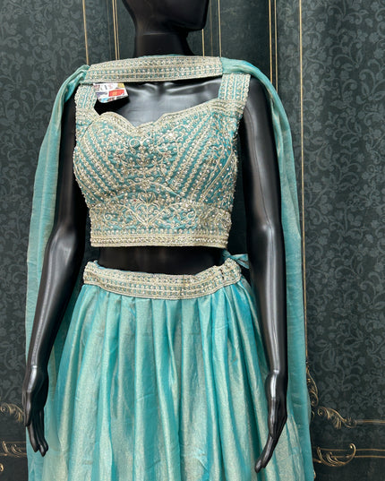 Teal blue : Lehenga Choli set