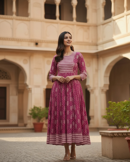 Jaipur cotton long kurti