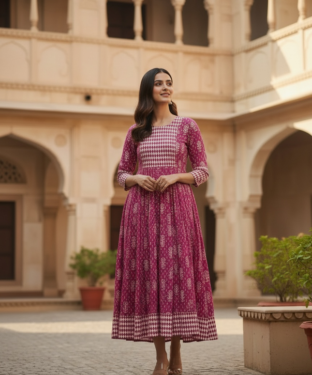 Jaipur cotton long kurti