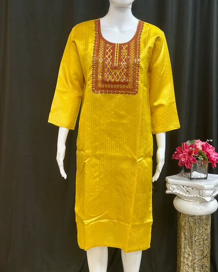 Chanderi silk kurti by Kurti Connection USA