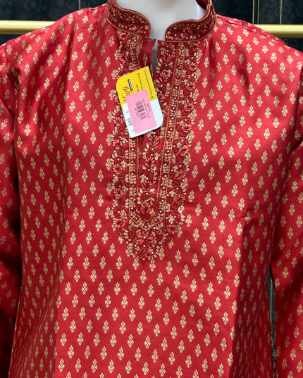 Silk short kurta for men