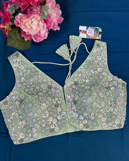 Kurti Connection USA Embroidered Sleeveless Blouse