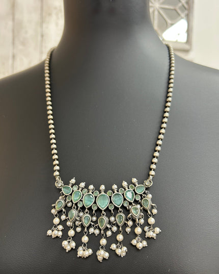 Oxidized necklace set by Kurti Connection USA
