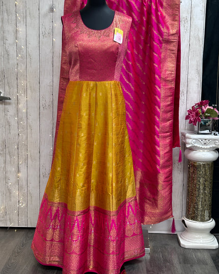 Kanjivaram silk long gown
