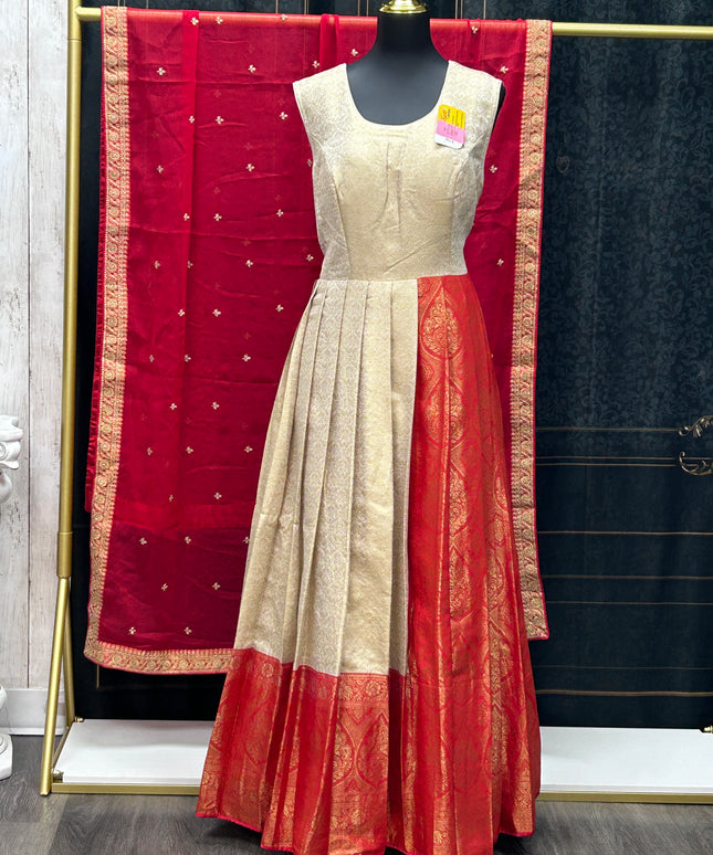 Kanjivaram silk long gown