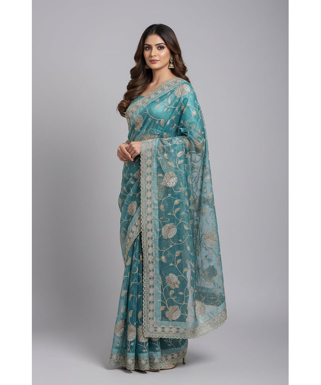 Tissue silk saree by Kurti Connection USA