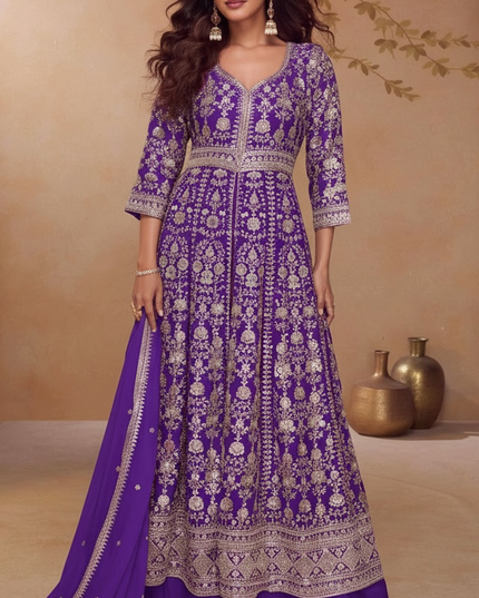 Seerat: Indo western long gown - Anarkali