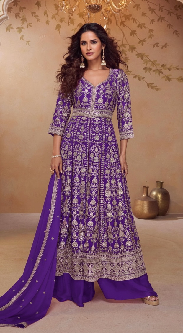 Seerat: Indo western long gown - Anarkali