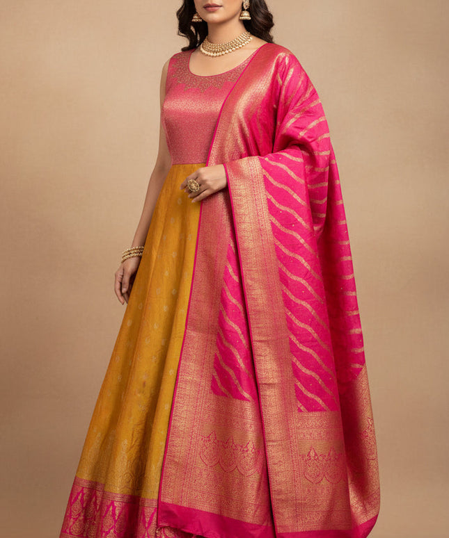 Kanjivaram silk long gown