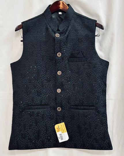 Silk vests for men | half jacket / kurta - Kurti Connection USA