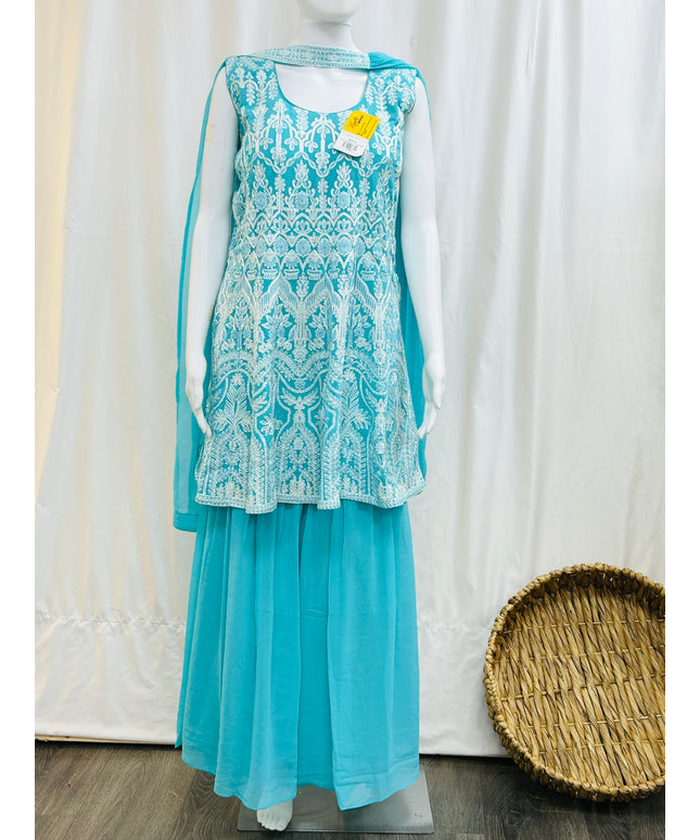 Georgette Sharara set - Kurti Connection USA