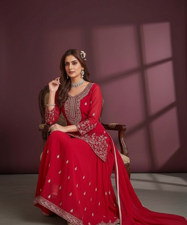 Party wear sharara set by Kurti Connection USA