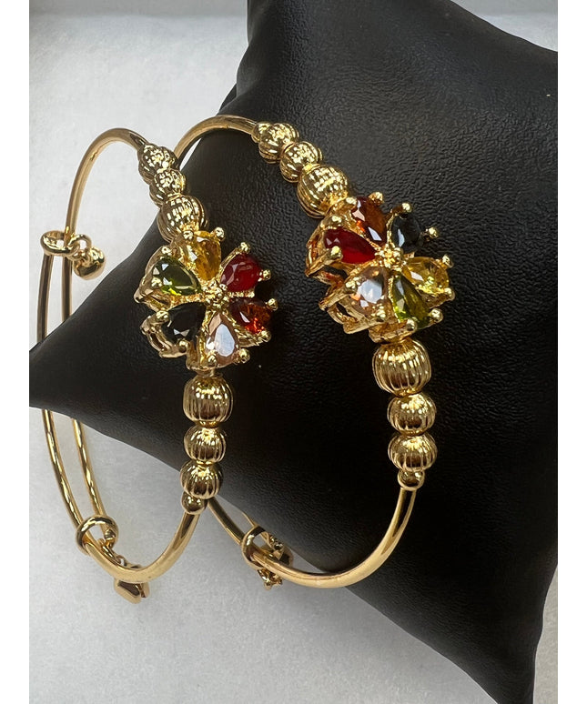 Adjustable (size) bangles / set of 2 by Kurti Connection USA
