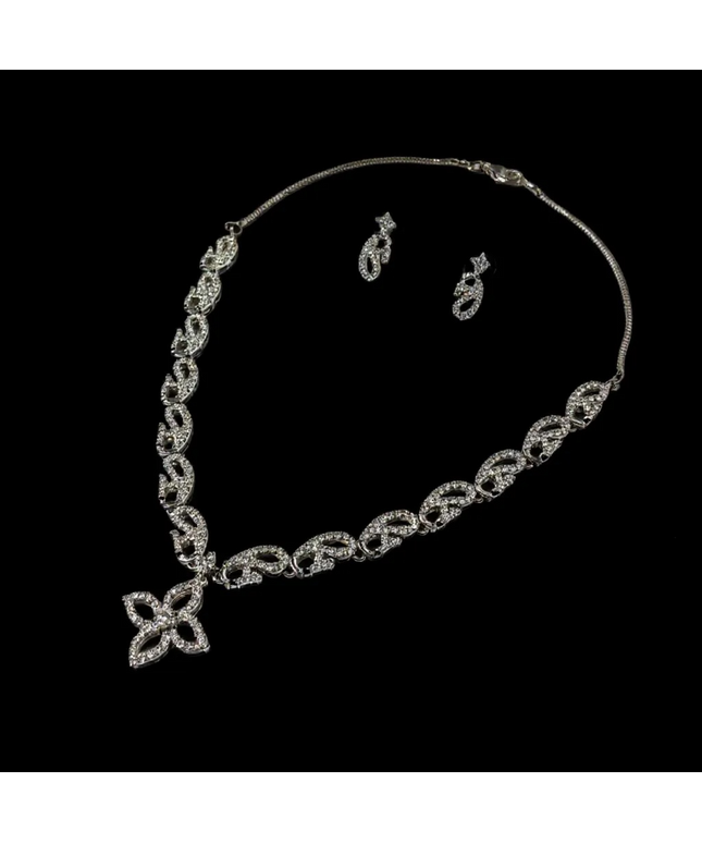 Silver AD necklace by Kurti Connection USA