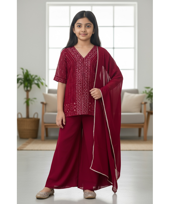 Kids sharara set : girls by Kurti Connection USA