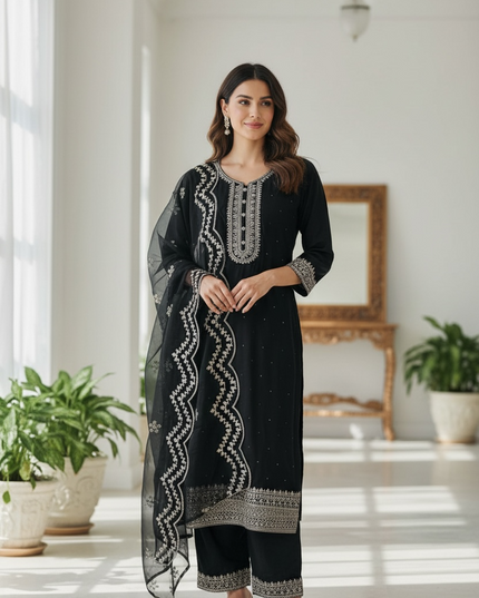 Elegant modal silk Kurti set For Women Tunic By Kurti Connection USA by Kurti Connection USA