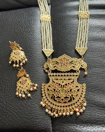 Jadau haar : long necklace by Kurti Connection USA