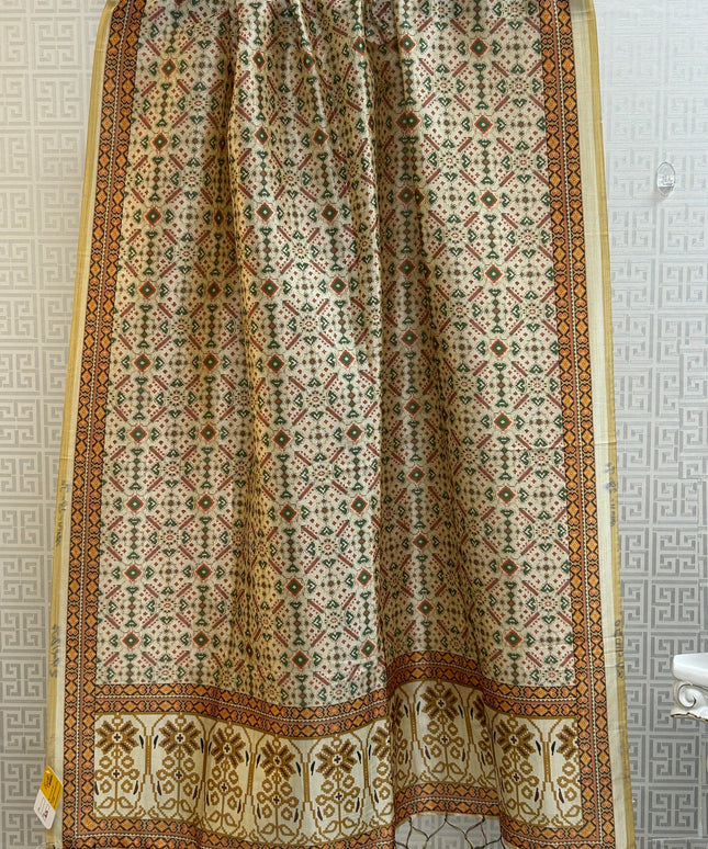 Silk dupatta : digital print by Kurti Connection USA