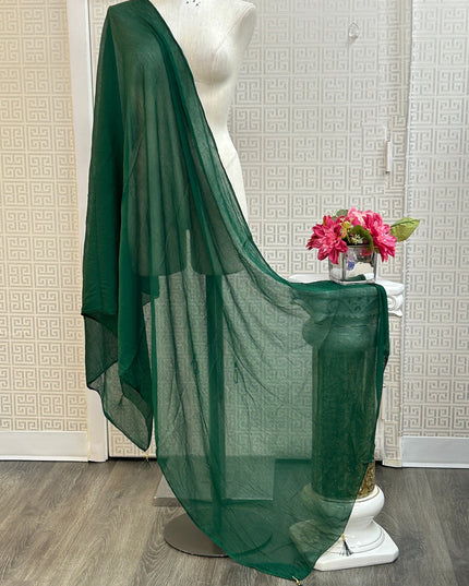 Green chiffon dupatta by Kurti Connection USA