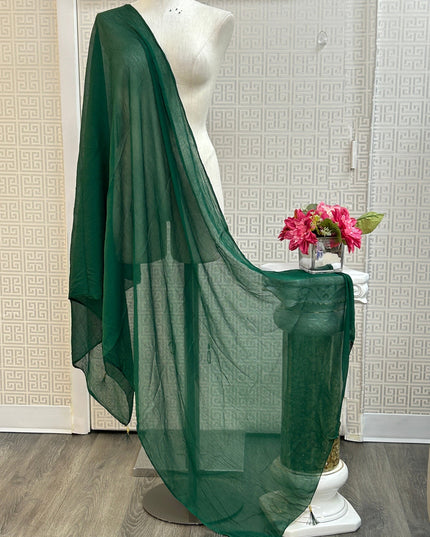 Green chiffon dupatta by Kurti Connection USA