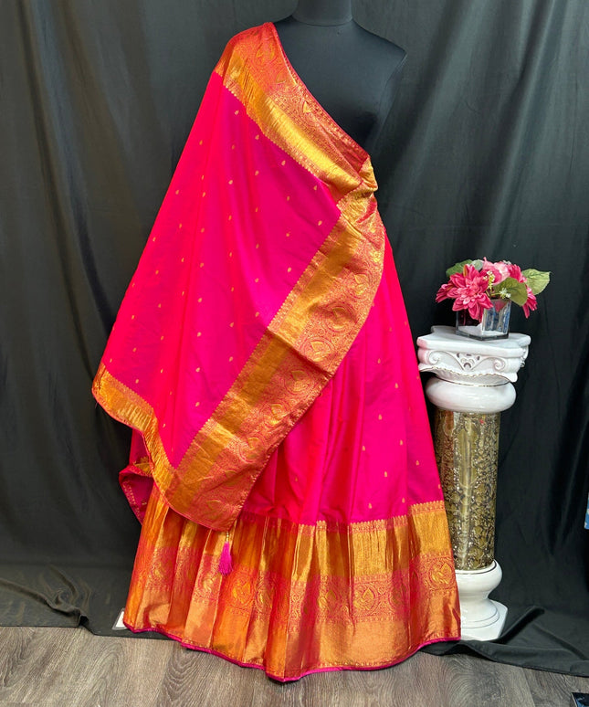 Kanjeevaram Silk Lehenga Set - Traditional Bridal