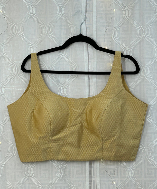 Gold blouse : readymade blouse by Kurti Connection USA
