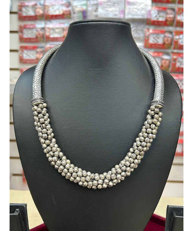 Oxidized hasuli necklace by Kurti Connection USA