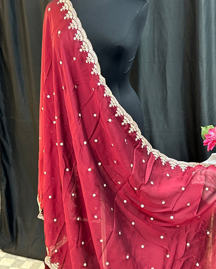 Jardoji work dupatta by Kurti Connection USA