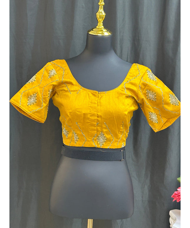 Raw silk blouse by Kurti Connection USA