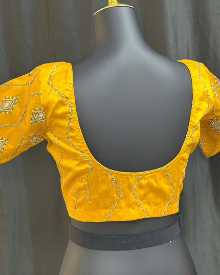 Raw silk blouse by Kurti Connection USA