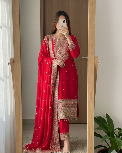 Wedding collection: Chinon silk salwar suit